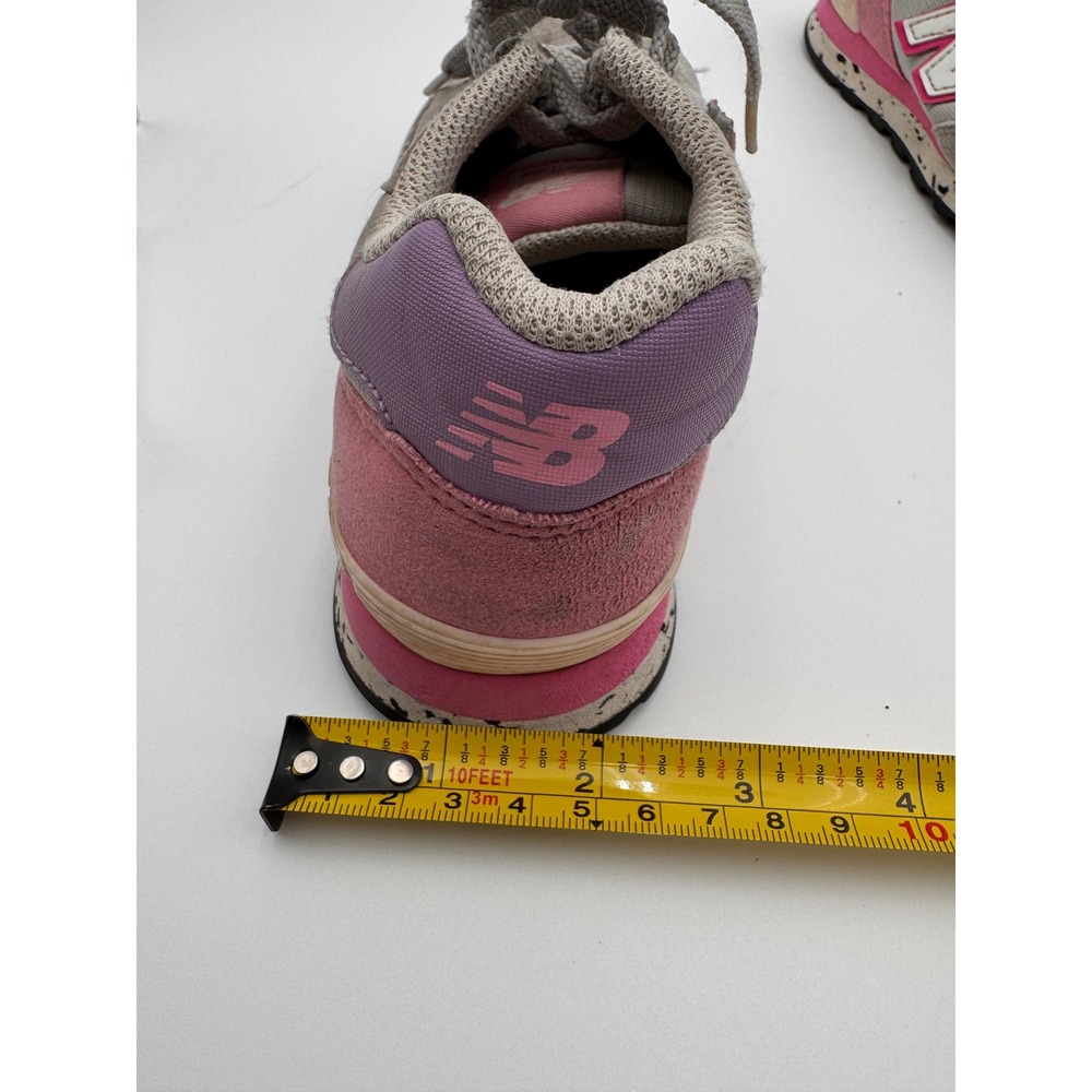New Balance 515 Kids Sneakers Grey Pink Purple Speckled Midsole Athletic Shoes - Picture 15 of 16